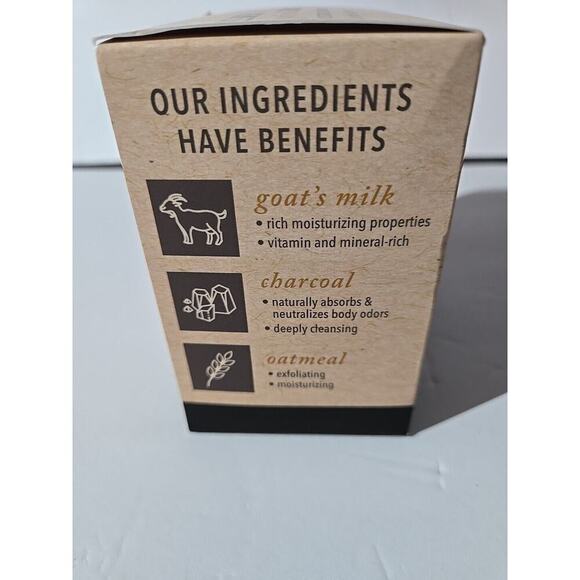 OC.MEN GOAT'S MILK & Charcoal Moisturizing bar soap for men, 3 bars - Picture 3 of 16